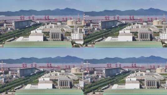 宁波钢铁厂航拍高清在线视频素材下载