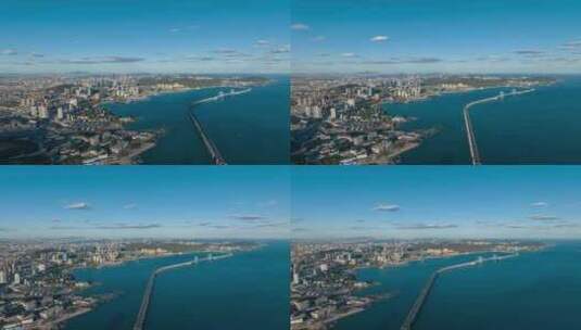 跨海大桥航拍延时高清在线视频素材下载