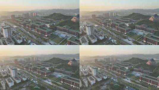 深圳光明区中山大学校区航拍学校建筑风光高清在线视频素材下载