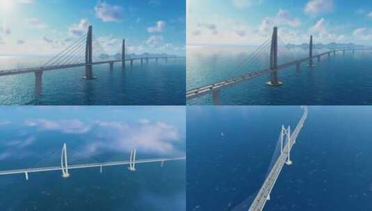 中国桥梁 港珠澳大桥高清在线视频素材下载