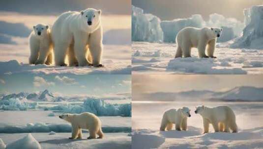 野生北极熊高清在线视频素材下载