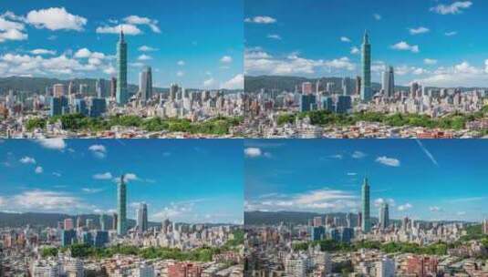 台湾101大厦延时拍摄高清在线视频素材下载