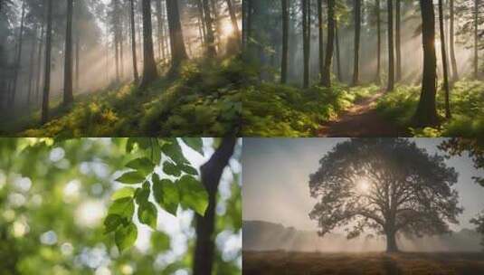 【合集】大自然森林清晨阳光高清在线视频素材下载