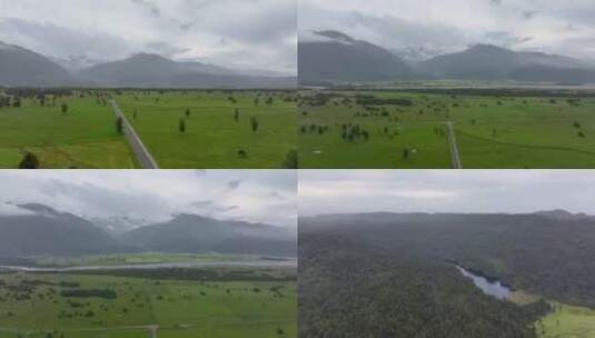 航拍新西兰福克斯自然风光高清在线视频素材下载