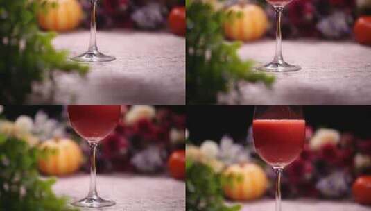鲜榨果汁胡萝卜蔬菜汁 (4)高清在线视频素材下载