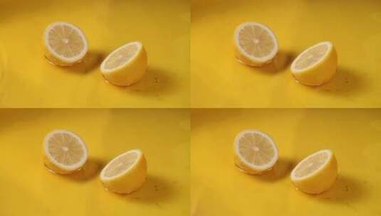 切开柠檬波光粼粼高清在线视频素材下载