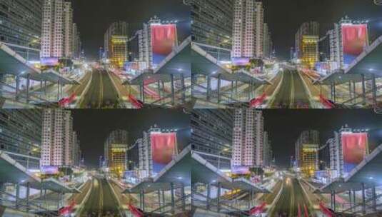 广州_岗顶BTR车流_数码城夜景延时4K高清在线视频素材下载