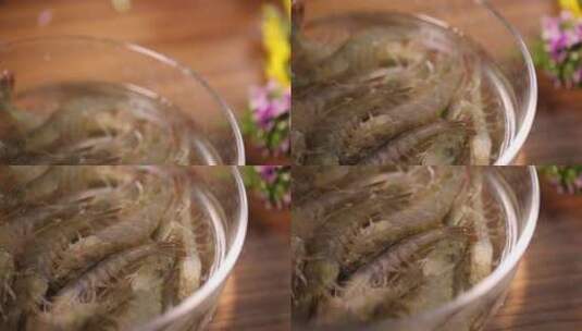 海虾白虾鲜虾海鲜美食 (11)高清在线视频素材下载