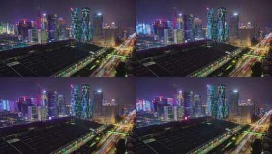 深圳市中心夜景延时高清在线视频素材下载