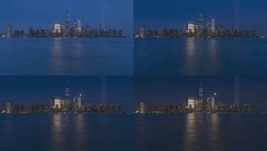 夜幕降临时的城市延时摄影高清在线视频素材下载