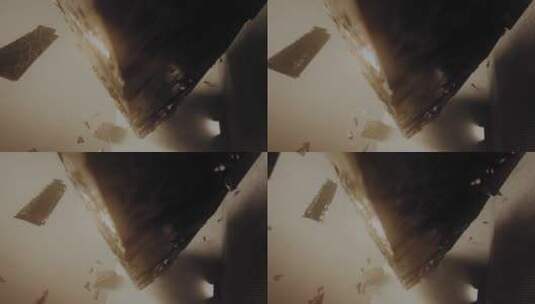 漂浮在空中的碎片高清在线视频素材下载