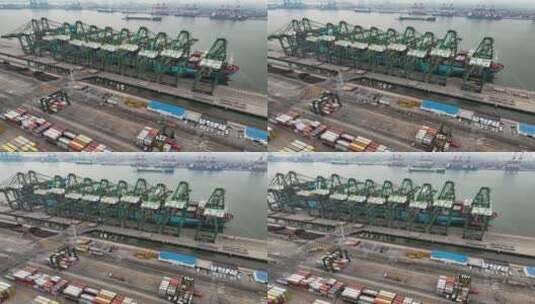 海运港口物流集装箱贸易作业高清在线视频素材下载