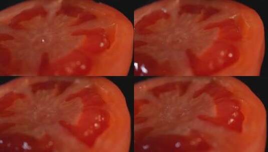 切开的西红柿瓤高清在线视频素材下载