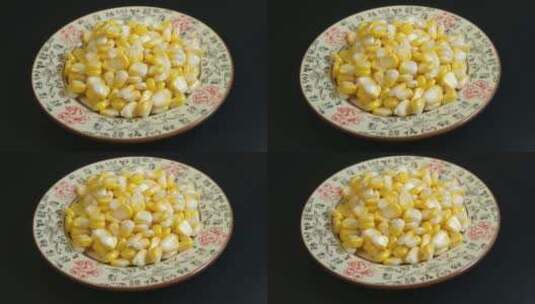 甜玉米粒美食高清在线视频素材下载