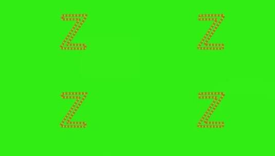 小球转动字母Z动画设计高清在线视频素材下载