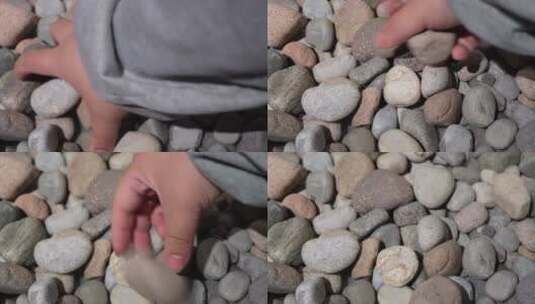 鹅卵石岩层石头石子高清在线视频素材下载