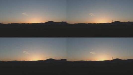 延时河北坝上草原上空的日出高清在线视频素材下载
