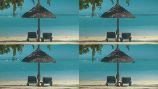 在海滩上进行热带度假高清在线视频素材下载