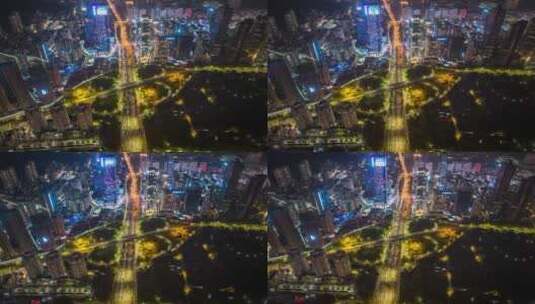 【正版5K素材】洪湖立交桥夜景延时高清在线视频素材下载