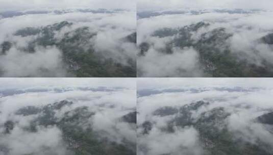 高清4K云海航拍山区森林风光风景素材空镜高清在线视频素材下载