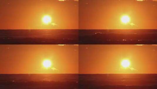 海平面大海夕阳高清在线视频素材下载