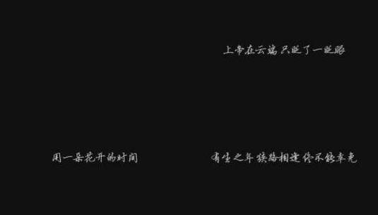 王菲 - 流年歌词高清在线视频素材下载