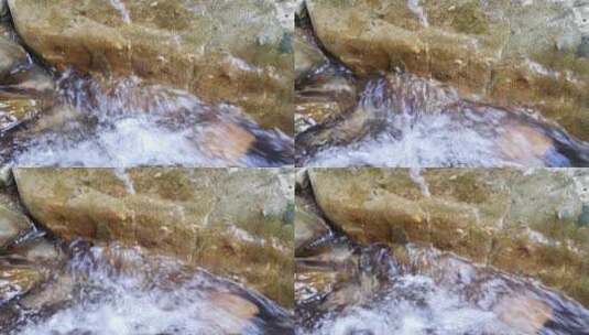 4K拍摄山谷中的溪水高清在线视频素材下载