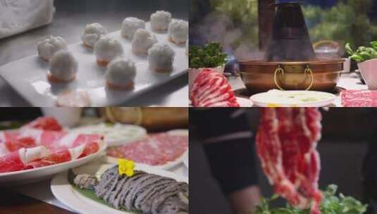 火锅 牛肉 -美食-老北京火锅高清在线视频素材下载
