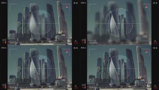 莫斯科市国际商务中心聚焦拍摄高清在线视频素材下载