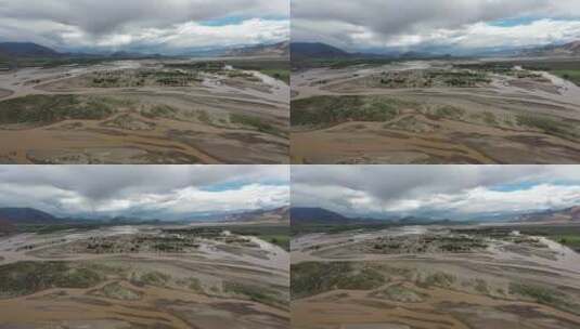 西藏日喀则雅鲁藏布河流自然风光高清在线视频素材下载