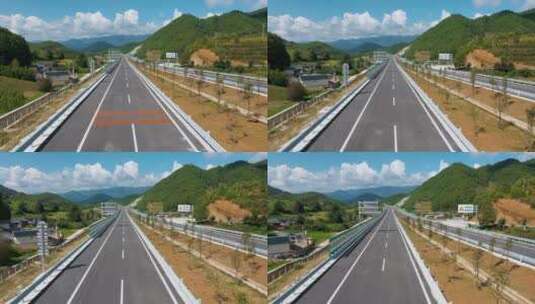 公路建设视频准备通车的云南山区高速公路高清在线视频素材下载