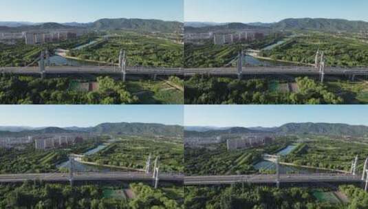 航拍北京昌平南环大桥高清在线视频素材下载