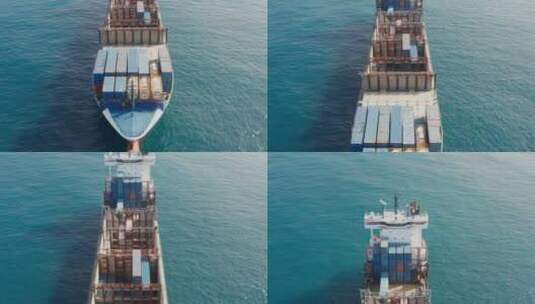 货船在海上航行高清在线视频素材下载