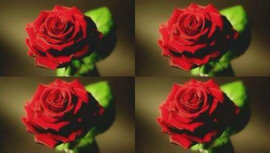 盛开的红玫瑰花高清在线视频素材下载