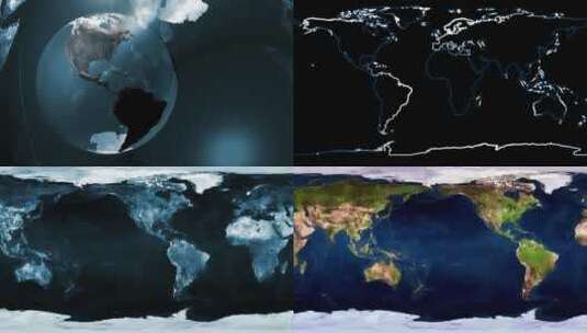 地球世界地图背景高清在线视频素材下载