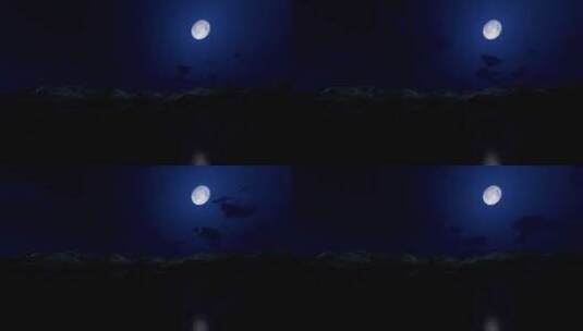 月亮 深夜高清在线视频素材下载