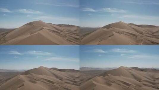 航拍阿拉善右旗巴丹吉林沙漠  沙漠珠峰高清在线视频素材下载