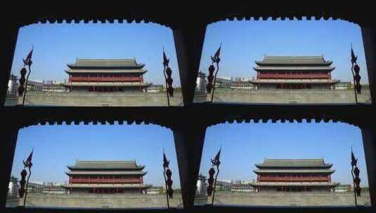 西安城墙永宁门高清在线视频素材下载