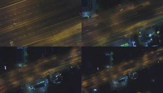 城市午夜公路交通概览高清在线视频素材下载