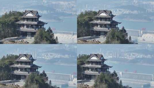 航拍中国宜昌三峡大坝航拍高清在线视频素材下载