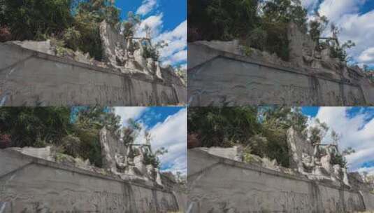 【正版素材】云南昆明滇缅公路纪念雕塑碑高清在线视频素材下载