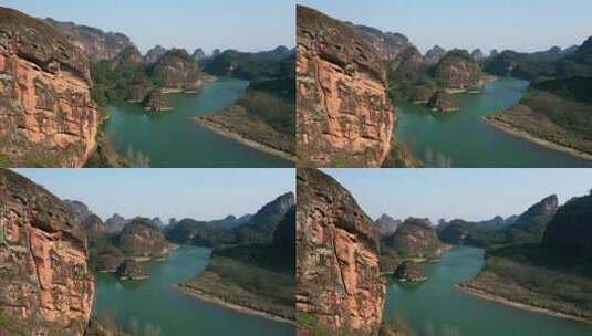 江西龙虎山风景区航拍高清在线视频素材下载