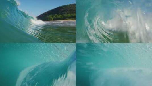 大海海浪巨浪浪花大自然的力量高清在线视频素材下载