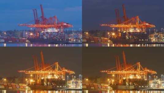 造船厂 港口航拍高清在线视频素材下载
