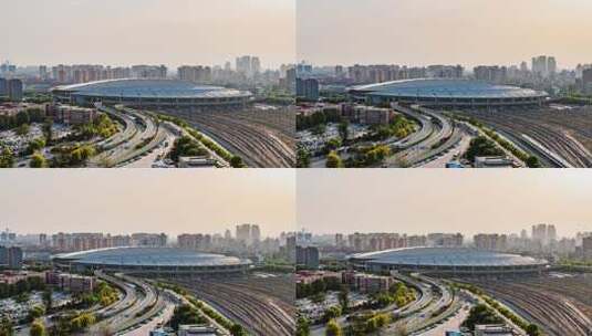 北京南站北京地标丰台地标北京宣传片延时高清在线视频素材下载