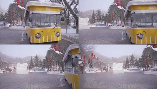 乌鲁木齐红山公园冬季雪景高清在线视频素材下载