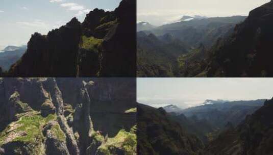 群山峡谷森林航拍合集高清在线视频素材下载