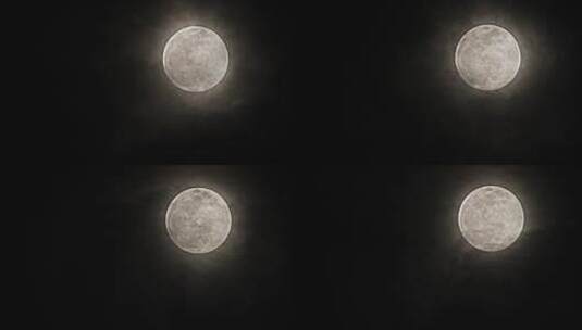 月亮月球长焦实拍镜头高清在线视频素材下载