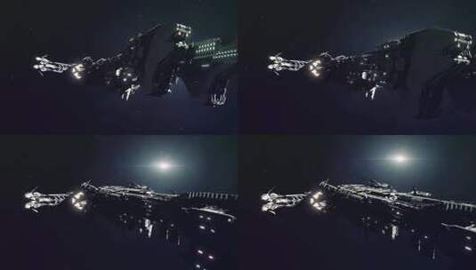 大型科幻宇宙飞船的高质量视觉效果镜头 1高清在线视频素材下载