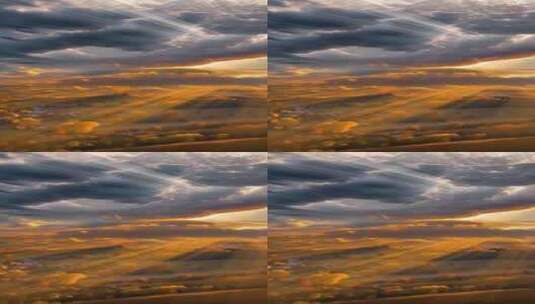 黄昏天空阳光穿过云层高清在线视频素材下载
